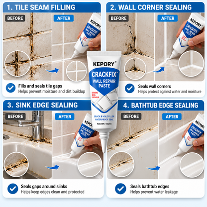 Kepory™ CrackFix — Wall Repair Paste | Crack & Hole Filler | Easy Apply | Waterproof Seal | 100ml