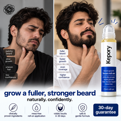 Kepory - beard growth roll on serum